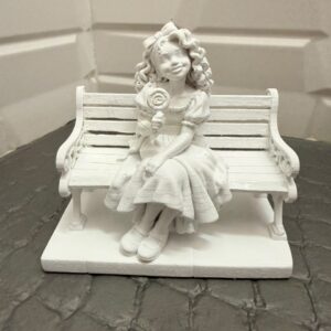 Erê Menina 13cm de altura Estátua Umbanda Candomblé PETG Detalhada para Altar cor branca
